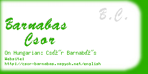 barnabas csor business card
